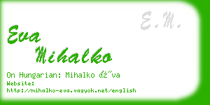 eva mihalko business card